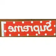 Supreme Box Logo CDG Sticker Red Poka Dot