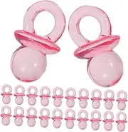 ANDRESLAD 200pcs Mini Acrylic Soothers Safe Baby Pacifier Toy for Shower Decorations DIY Shower Favors Bulk Pacifiers