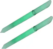 Ipetboom 2pcs Manicure Tools Nail File Nail Buffing Block Glass Cuticle Pusher Tool Mini Buffers for Nails Nail Polish Nail Accessories Nail Buffers Blocks Nail Tool Transparent Glass