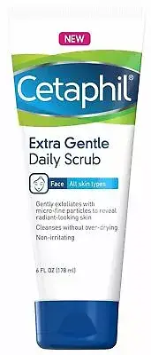 Cetaphil Extra Gentle Daily Facial Scrub with Micro-Fine Particles 6 oz 2 Pack