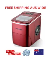 POLYCOOL Portable Ice Cube Maker Commercial Machine 2L Home Countertop Red