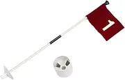 MUELODSIC 1Set Golfing Flagpole Kit with Flags Durable Lightweight Base Removable Golf Flags for Easy Installation for Practicing Golf Skills Your