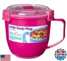 Sistema Microwave Soup Mug, Large 900ml. Microwave Food Container with Steam-