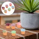 6 Pcs Succulent Decorations Potted Plant Artificial Mini Potting Model Home