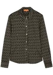 Stine Goya Minus Monogrammed Knitted Shirt - Black - M (UK12 / M) M (UK12 / M)