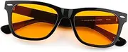 ViewJoy Sleep Glasses 99.9% Blue Light Glasses Dual AR Coatings Amber Orange Lens for Computer Gaming Reduce Eyestrain