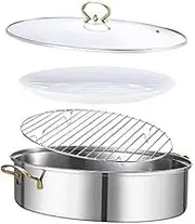 Stainless Steel Steamer, Multi-Function Soup Pot, with Ceramic Plate, can be Used to Cook Soup, steam Fish, stew Meat and so on.