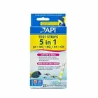 API 5-in-1 Freshwater and Saltwater Aquarium Test Strips Box, 25-Piece