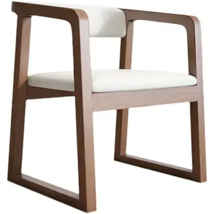 新中式輕奢茶椅實木餐椅茶台椅子餐椅實木椅子靠背扶手椅泡茶椅子