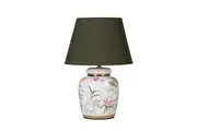 Ares Classic Chinese Style Ceramic Base Desk Table Light Lamp White/Decal