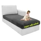 1 Piece Velvet Chaise Cover Stretch Sectional Couch Covers for L Shaped Sofa
