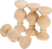 CIMAXIC Timeless European Design 4pcs Wooden Small Rail Baluster for Entryway Table Decorations