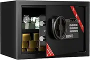safes for home, 1.0 Cubic Feet Security Home Safe Lock Box with Sensor Light and Double Digital Keypad Safe Box, Cabinet Safe for Dorm Hotel Office Cash Document Jewelry