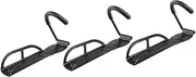 Kisangel Black Wall-Mounted Bike Hooks 3 Pack for Mountain Road Folding Bikes Space-Saving Sturdy Easy to Assemble