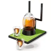 Football Whiskey Decanter Set with 2 Glasses, Whisky Decanter Gift Set, for L...