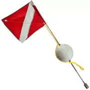 SPEARFISHING WORLD Dive Flag and Float 2 Piece for Snorkeling and SCUBA Diving