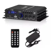 S-188 Power Amplifier For Car/Boat/RV BT5.0/RCA/AUX/SD Card Stereo L+R Subwoofer