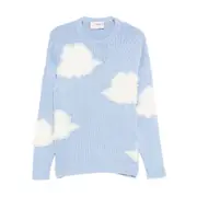 [Fiorucci] Fiorucci Cloud-appliqué Wool Sweater XS BLUE