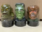Vintage Universal Monsters Candle Set Of 3 Creature Lagoon Frankenstein Wolfman