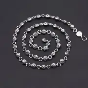 Real Solid 925 Sterling Silver Necklaces Cross Ring Chain Hook 18"- 31"