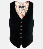 [Etro] Etro Cotton velvet vest AU 16 green
