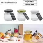 120 x Mini Glass Jar 30ml Small Food Spice Jam Lolly Storage Bottle Containers