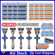 16/32PCS 5 Proglide Shaving Razor Blades Refills Compatible for Gillette Fusion