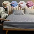Quilted Waterproof Mattress Cover Embossed Bedding Mattress Protector Anti-mite