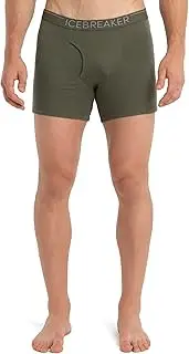 [Icebreaker] Wool Underwear for Men, 175 Everyday Boxer Briefs, Odor-Resistant Men’s Boxers with Brushed Elastic Waistband, Stretch Rib Fabric- 100% Merino Wool Base Layer