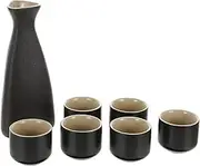 PRETYZOOM Black Sake Teapot Ceramic Tea Cups Japanese Style Tea Teacups Sake Supplies