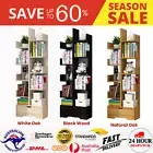 8 Tier Bookcase Media Storage Display Rack Bookshelf Cabinet Stand w Drawer
