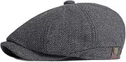 [WITHMOONS] Mens Newsboy Caps 8 Piece Flat Gatsby Ivy Herringbone Tweed Hat YZ30105