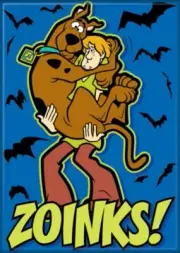 Scooby-Doo! Animation Scooby with Shaggy Zoinks! Refrigerator Magnet NEW UNUSED
