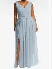 Dessy Collection Vivian Diamond Collection Chiffon Gown Style 2894 Size 8R Mist
