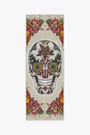 75' x 215' | Machine Washable Runner Rug | Kid & Pet Friendly | Indoor Rug | Sugar Skull Flatwoven Rug | Ruggable