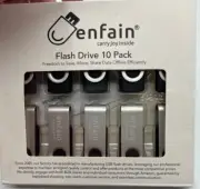 Flash Drive 10 Pack 4GB With Re-Format Memory Stick USB 2.0 Drive Swivel