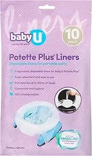 babyU Potette Plus Liners ; Portable Potty Liners ; On the Go ; Toilet Training ; 10pk
