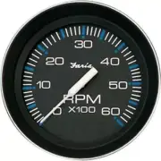 Faria Coral Black 4" Gauge - 6000 RPM Tachometer (Gas) (Inboard & IO) F33004