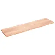 NNEVL Wall Shelf Light Brown 200x50x(2-4) cm Treated Solid Wood Oak