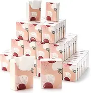 Henoyso 120 Pack Wedding Facial Tissues Happy Tears Flower Pocket Mini Tissues 4 Ply Travel Size Wipes 7 Sheets Each Pack for Wedding Welcome Bags Guests Party Favors (Flower)