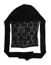 Dolce & Gabbana Black Logo Mesh Whole Head Wrap Women's Hat Authentic