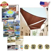 Professional Grade 14' Brown Triangle Sun Shade Sail - 3- Included