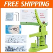 Upgraded Button Maker Machine 1.25' with 500 Accessories - Eco-Friendly Green