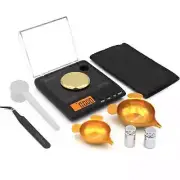 Milligram Scale with Case, High Precision Mg Scale, 2 Metal Powder Pans, 0.001G/