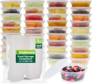 240 Pack BPA Free 8 oz Meal Prep Containers - Leakproof Food Storage Solution