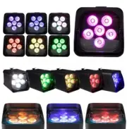 Uplight Wifi APP Wireless Control 6x18w RGBWAUV Battery LED Par Light