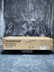MOUNTUP MU0002 Black Dual Monitor Desk Mount Stand Fully Adjustable Monitor Arm