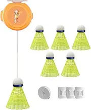 Rebound Badminton - Badminton Trainer - Hand-Eye Coordination Automatic Badminton Trainer with Elastic Cords for Practice