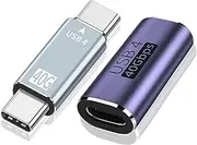 MEIRIYFA 40Gbps USB Type C Adapter, USB C Coupler 100W Male to Male/Female to Female Extender Support up to Data Transfer for Thunderbolt 4 Adapter with 8K@60hz Video USB4 Cable, USB C Devices(2 PCS)