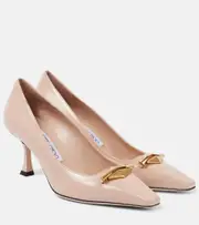 [Jimmy Choo] Jimmy Choo Ryker 70 embellished leather pumps AU 9 pink